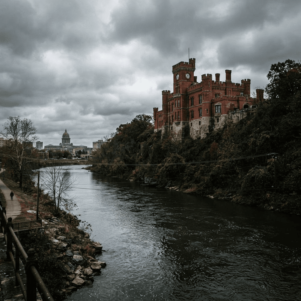 Kentucky Military History Museum — red brick building on a hill overlooking the Kentucky River